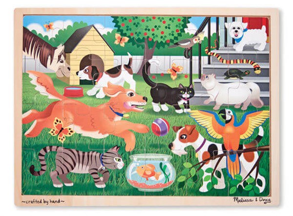 Çerçeveli Ahşap Puzzle Evcil Hayvanlar