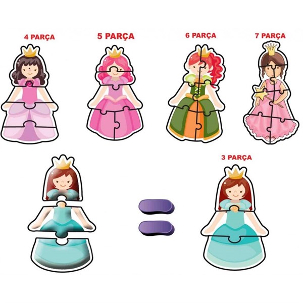 3-4-5-6-7 Prenses Puzzle
